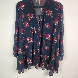 Free People Jade Floral Retro Print Swing Tunic Women's Size M